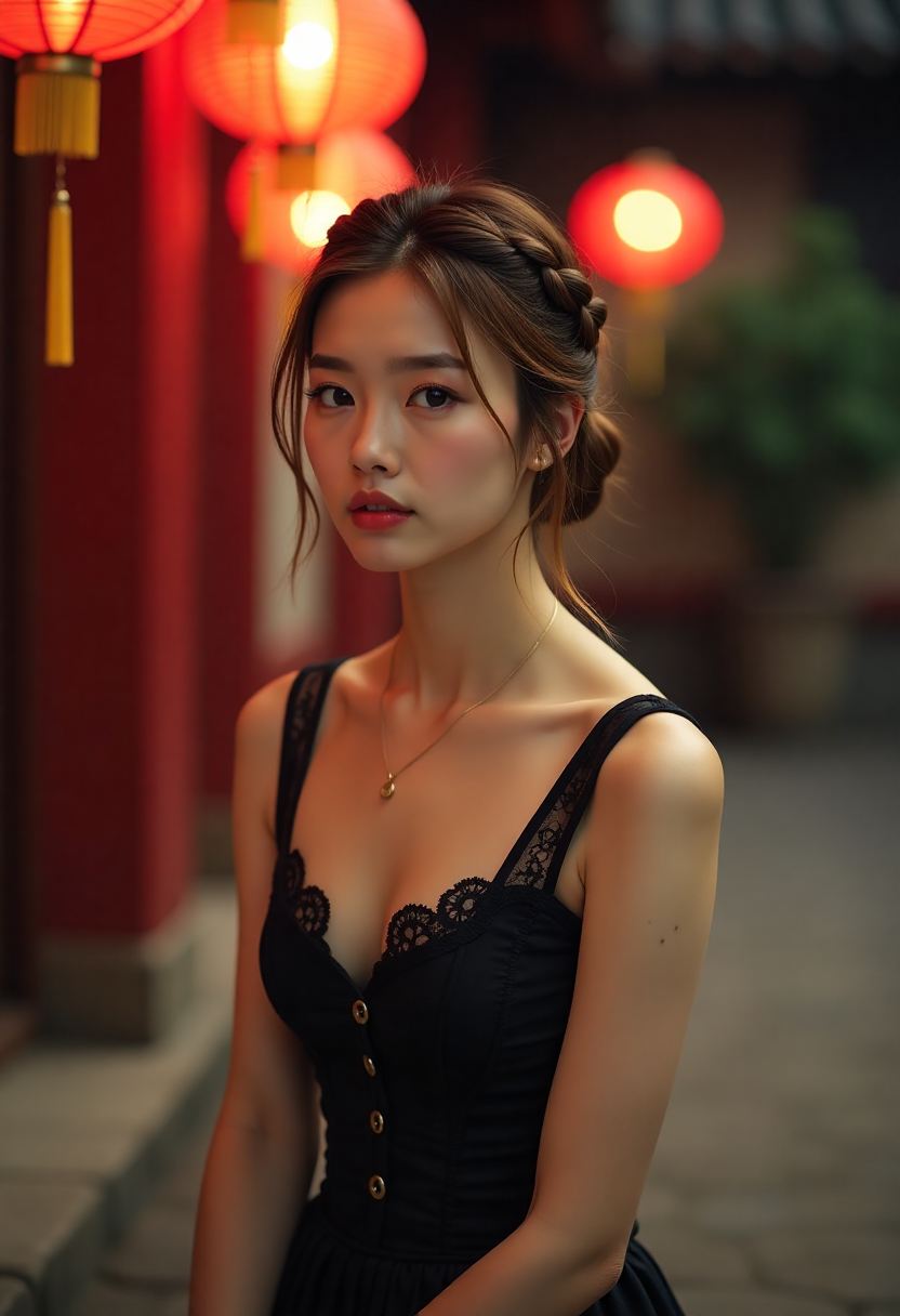 爆发夜旧城街区场景